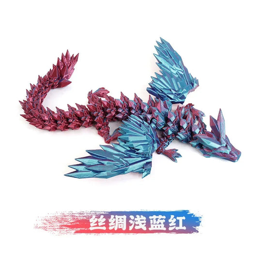 3D Rotatable Articulated Dragon in Egg – Realistic Statue & Kid Gift for Decoration or Play